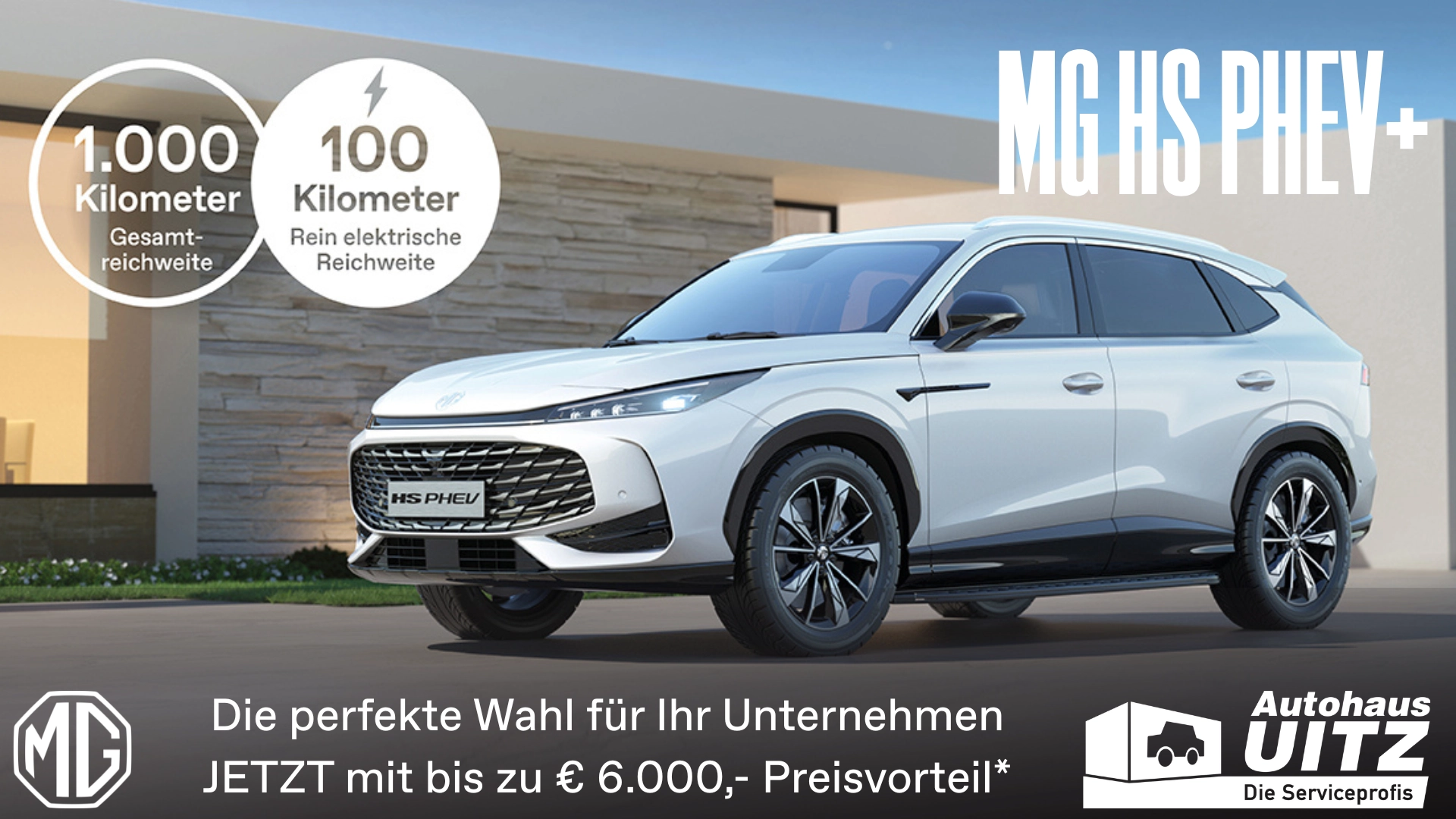 Die perfekte Wahl für Ihr Unternehmen - Der MG HS PHEV+ JETZT mit bis zu € 6.000.- Preisvorteil*